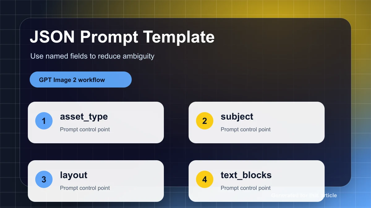 Reusable JSON prompt template
